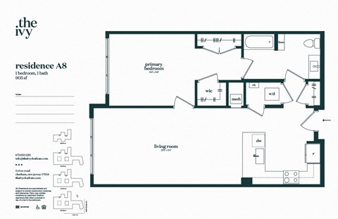 A8-AP-A Floor Plan at The Ivy, New Jersey, 07928